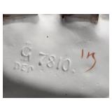 Victorian Style Porcelain Lady Vanity or Dresser Accessory Set