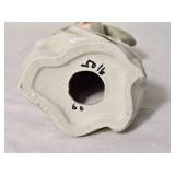 Porcelain Lady Bust Figurine with Bonnet and Floral Detail