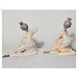 Pair of Vintage Japanese Porcelain Ballerina Figurines