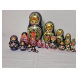 Hand Painted Russian Nesting Doll Collection