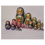 Hand Painted Russian Nesting Doll Collection