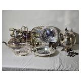 Extensive Silverplate Serving and Tea Service Collection