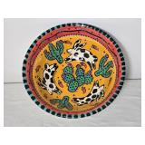 Chris K Bustamante Hand Painted Studio Art Pottery Desert Motif Bowl - AS