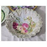 Antique and Vintage Hand Painted Porcelain Serving and Display Assortment