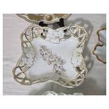 Antique and Vintage Hand Painted Porcelain Serving and Display Assortment