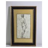 Italian Lithograph by Raffaello Sanzio ~ Study of a Nude