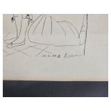 PABLO PICASSO Original Lithograph Line Study Plate Signature