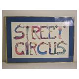 Street Circus Typography Art Print Framed