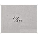 Chinese Cherry Blossom Watercolor Framed Art, Signed LE 81/500