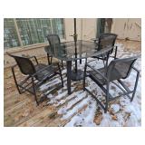 Brown Jordan Luxury Outdoor/Patio Dining Set with Umbrella