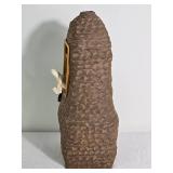 Contemporary Mixed Media Sculptural Tower with Figurative Window Scene