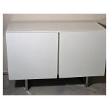 Sophisticated Calligaris Minimalist White Lacquered Accent Cabinet - A