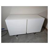 Sophisticated Calligaris Minimalist White Lacquered Accent Cabinet - A