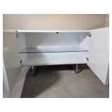 Sophisticated Calligaris Minimalist White Lacquered Accent Cabinet - A