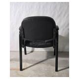 Plush Black Fixed Bottom Office Chair