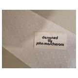 Luxurious Plush Loveseat in Eggshell White - John Mascheroni