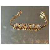 14K Yellow Gold Diamond Floral Vine Bracelet