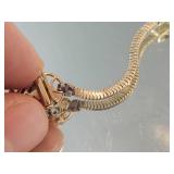 14K Yellow Gold Diamond Floral Vine Bracelet