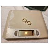 14K Yellow Gold Textured Hoop Earrings