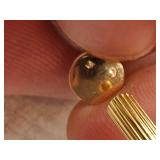 14K Yellow Gold Textured Hoop Earrings