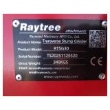 Raytree 30" Skid Steer Transverse Stump Grinder
