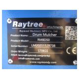 Raytree 50" Skid Steer Forestry Drum Mulcher