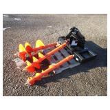 Raytree Skid Steer Auger w/6" 12" 18" Augers
