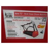 Raytree 72" Skid Steer Forestry Drum Mulcher