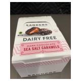 Trol - Sanders 31219 Dairy Free Dark Chocolate Sea Salt Caramels - 1.5 oz Each, 8 Packs Per Display