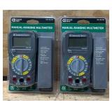 Commercial Electric Manual-Ranging Multimeter lot of 2