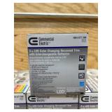 3in. Integrated LED Canless Recessed Light with White Trim, Silver and White Reflectors and CCT, (lot of 4)