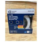 4 in. Adjustable CCT Integrated LED Recessed Light Trim Can Light with 4 Trim Color Trim Options 1000 Lumens Dimmable (lot of 8)
