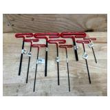 Eklind T-Handle Hex Keys (lot of 9)