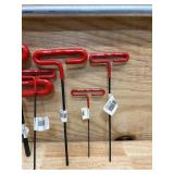 Eklind T-Handle Hex Keys (lot of 9)