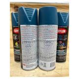 Krylon FUSION ALL-IN-ONE Satin Peacock Blue Spray Paint and Primer In One (lot of 4)