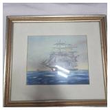 Framed Sailboat Sketch