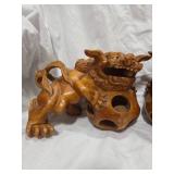 Pair of Wooden Asian Carvings