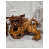 Pair of Wooden Asian Carvings