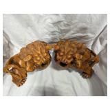 Pair of Wooden Asian Carvings
