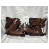 Wooden Asian Dragon Carving