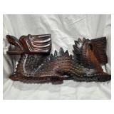 Wooden Asian Dragon Carving