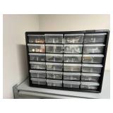 Akro-Mils Storage Cabinet with Assorted Hardware and Kidde Combo Fire Extinguisher Pack