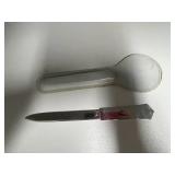 Office Desk Accessory Lot with Dell Monitor, Organizers, Staplers, and Pens