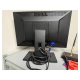 Office Desk Accessory Lot with Dell Monitor, Organizers, Staplers, and Pens