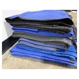 Set of 10 Moving Blankets Blue and Black
