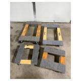 Set of 4 Carpeted Furniture Dollies with Casters