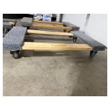 Set of 4 Carpeted Furniture Dollies with Casters