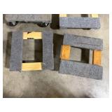 Set of 4 Carpeted Furniture Dollies with Casters