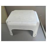 Office Desk, 4 Foot Folding Table, and White Step Stool Set