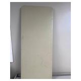 Office Desk, 4 Foot Folding Table, and White Step Stool Set